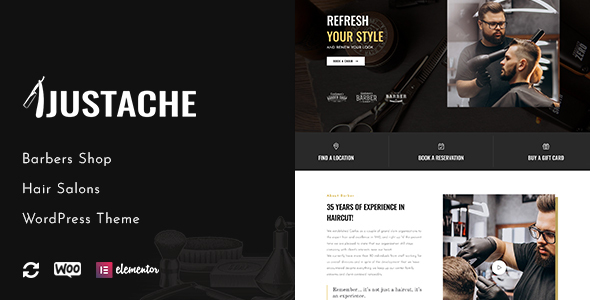 Justache – WordPress Theme for Barbers & Salons