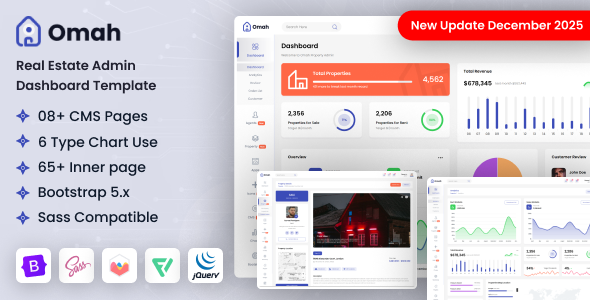 Omah – Bootstrap Real Estate Admin Dashboard Template