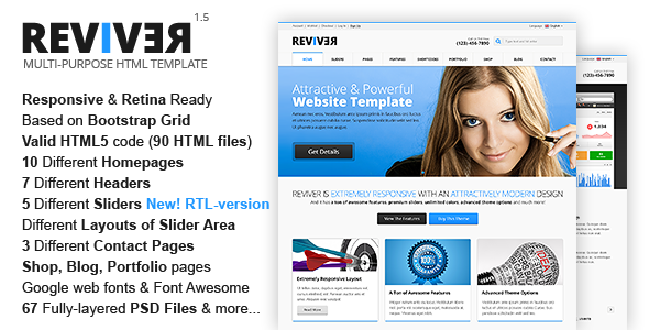 ReviveR – Premium Multipurpose HTML Template