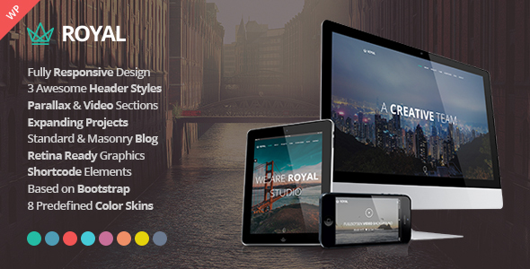 Royal – Responsive One Page Parallax WordPress Theme