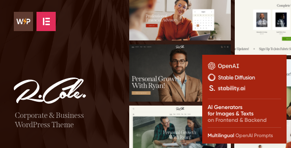 R.Cole – Life Coach & Business Coach WordPress Theme