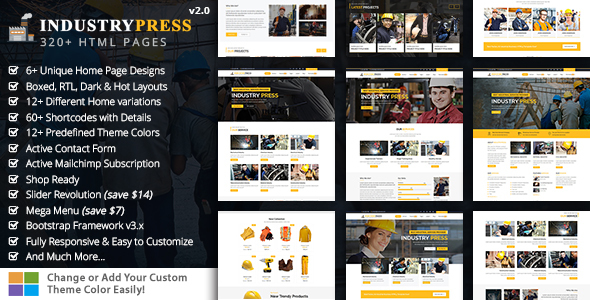 Industry Press – Factory HTML Template