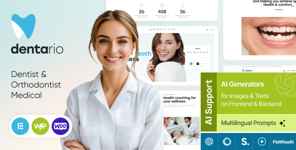 Dentario – Dentist & Orthodontist Medical WordPress Theme
