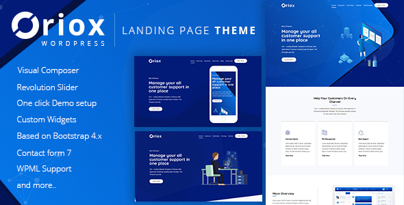 Oriox – WordPress Landing Page