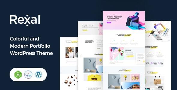 Rexal – A Colorful and Modern Multipurpose Portfolio WordPress Theme