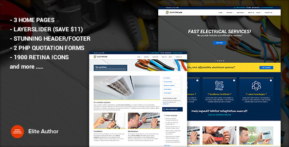 Electrician – Site Template