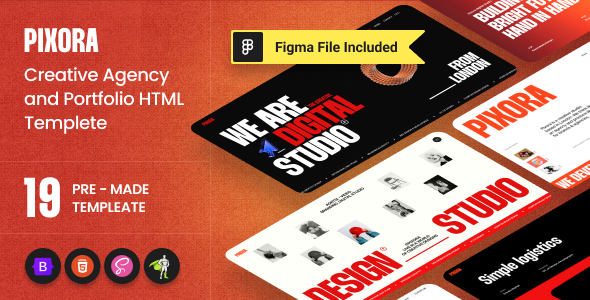 Pixora – Creative Agency & Portfolio HTML Template