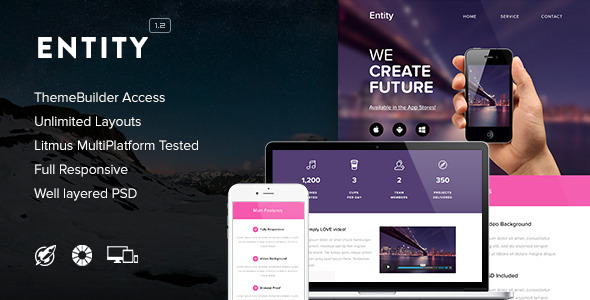 Entity – Responsive Email + Themebuilder Access
