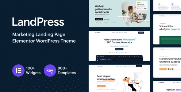 LandPress – Marketing Landing Page Elementor WordPress Theme