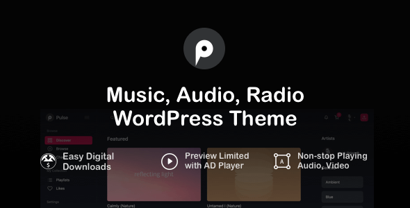 pulse – Music, Audio & Radio WordPress Theme