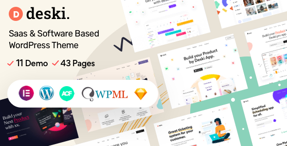 Deski – Modern Saas & Software landing page WordPress theme