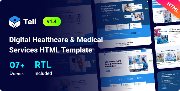 Teli – Digital Healthcare & Medical Services Bootstrap 5 Template