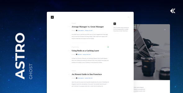 Astro – Responsive Ghost Theme
