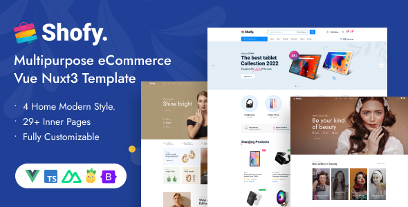Shofy – Multipurpose eCommerce Vue Nuxt 4 Template