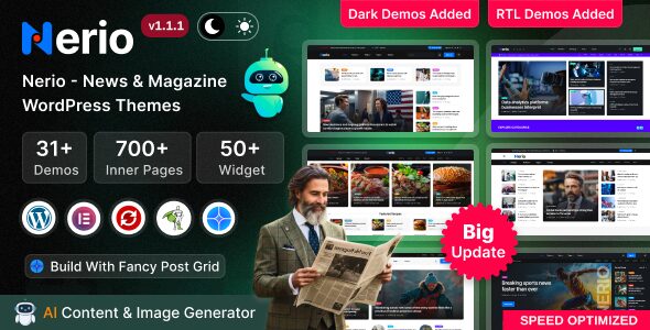 Nerio – News Magazine WordPress Theme