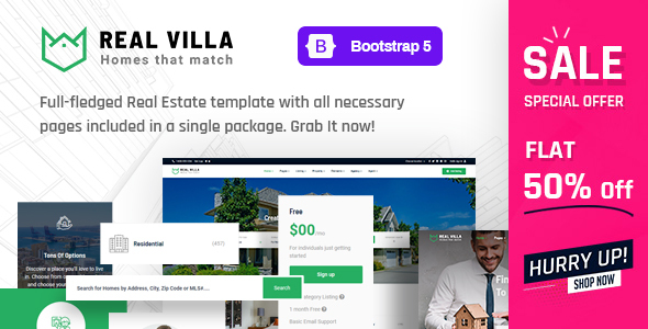 Real Villa – Real Estate HTML5 Template