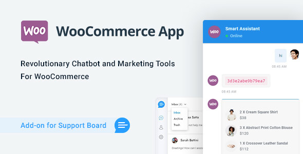 WooCommerce ChatBot & Marketing App & OpenAI – Support Board Addon