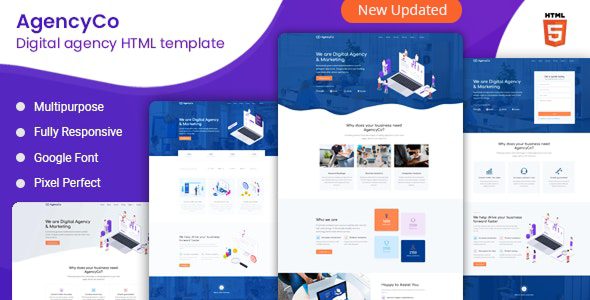 AgencyCo – Digital Agency and Marketing Template