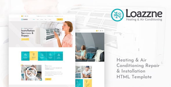 Loazzne – Heating & Air Conditioning Services HTML Template