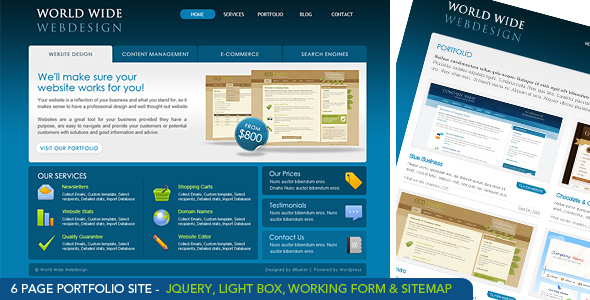 World Wide Webdesign – 6 Page HTML