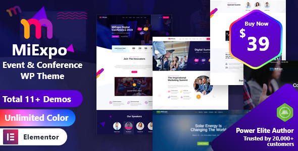 MiExpo – Event Conference Elementor WordPress Theme