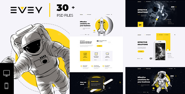 Evey – Portfolio Creative Agency  PSD Template