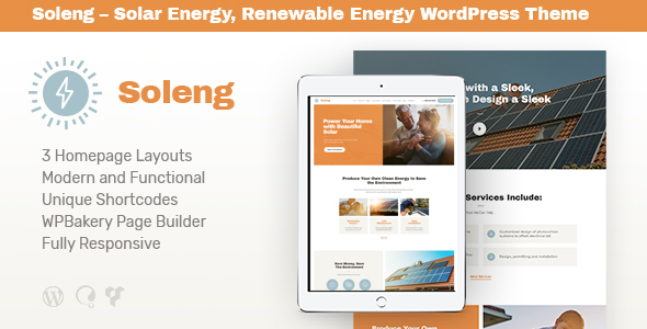 Soleng – Solar Energy WordPress Theme