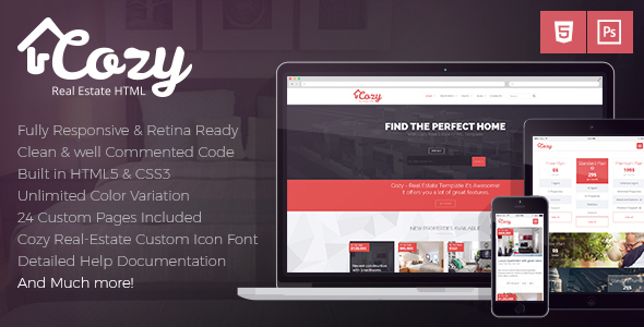 Cozy – Responsive Real Estate HTML Template