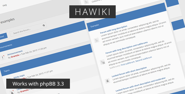 Hawiki – Forum Theme