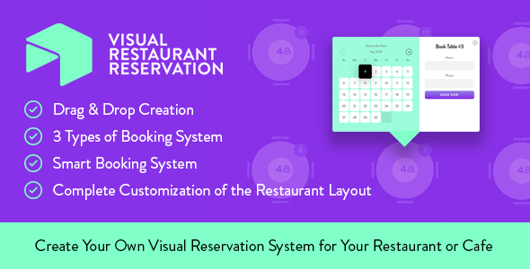 Visual Restaurant Reservation –  WordPress Booking System