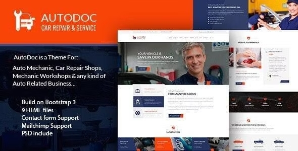 AutoDoc – Car Repair Mechanic HTML Template