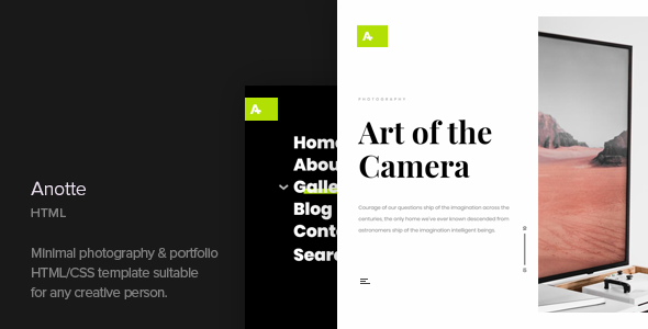 Anotte – Horizontal Photography HTML Template
