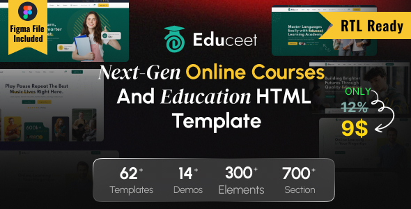Educeet – University, Online Courses, School & Education HTML Template