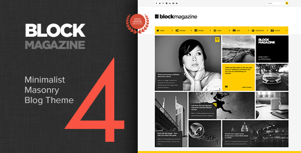 Block Magazine – Flat and Minimalist Blog WordPress Theme