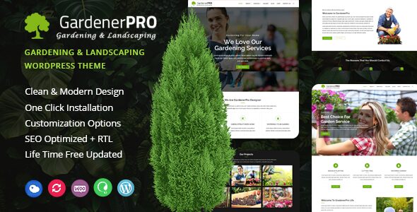 GardenerPro – Gardening & Lawn Care Landscaping WordPress Theme