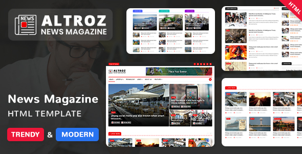 Altroz – News Magazine HTML Template