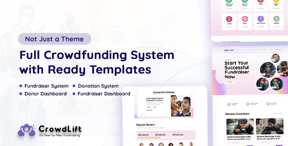 CrowdLift – 2026 Crowdfunding WordPress Theme & System