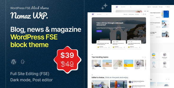 Ncmaz – News Magazine FSE WordPress Block Theme