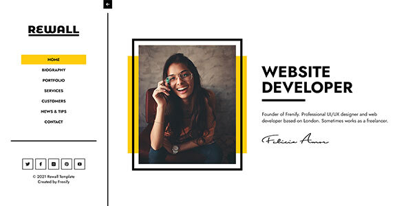 Rewall – Personal Portfolio Template