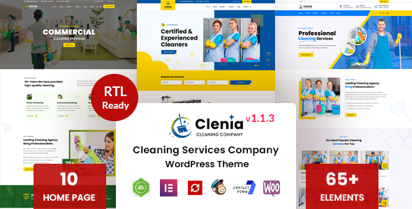Clenia – Cleaning Services WordPress Theme