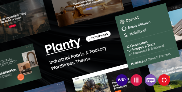 Planty – Fabric & Factory WordPress Theme