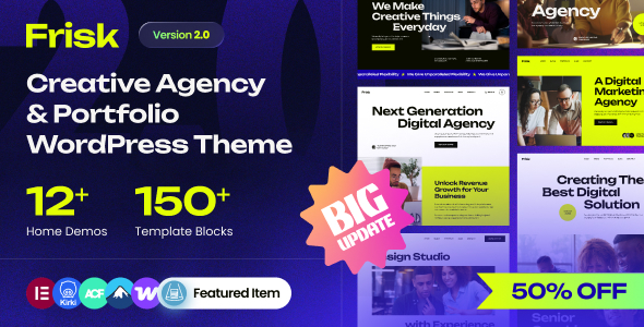 Frisk – Creative Agency & Portfolio WordPress Theme