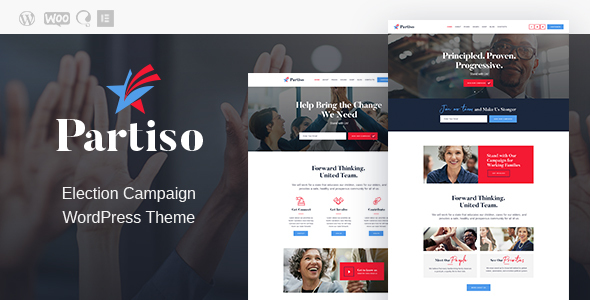 Partiso – Political WordPress Theme for Party & Candidate