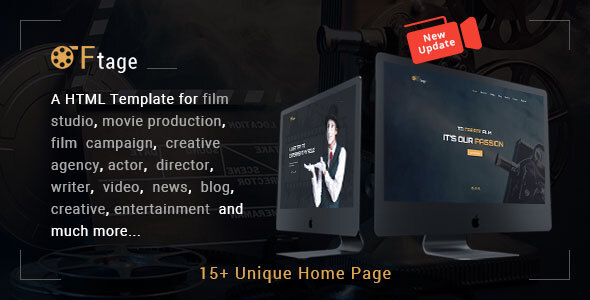Film Studio Movie Production HTML Template – Ftage