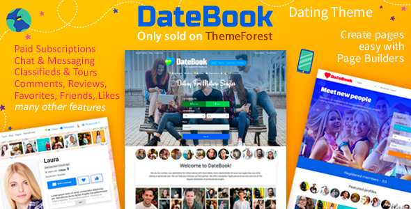 DateBook – Multilingual Feature-Rich Dating WordPress Theme