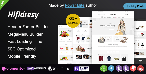 Hifidresy WP – Multipurpose Elementor WooCommerce Theme