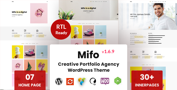 Mifo – Creative Minimal Portfolio WordPress Theme