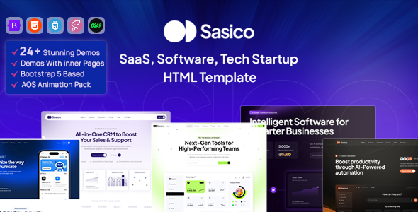 Sasico – SaaS & AI Startup HTML Template