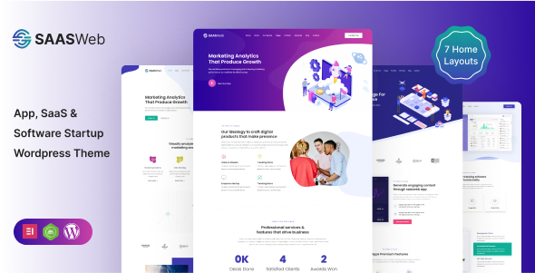 Saasweb – WordPress Theme For App & Saas Products