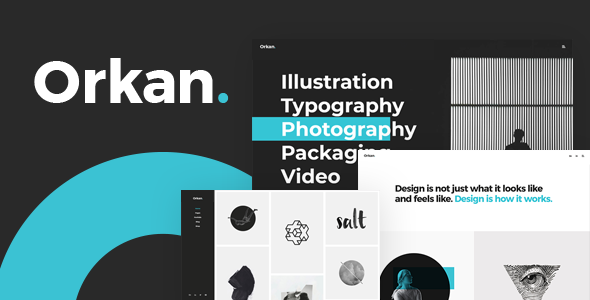 Orkan – Artist and Design Agency Portfolio WordPress Theme